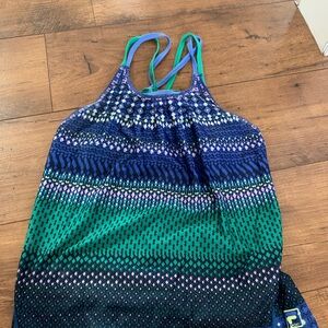 Girls green  and blue tank top